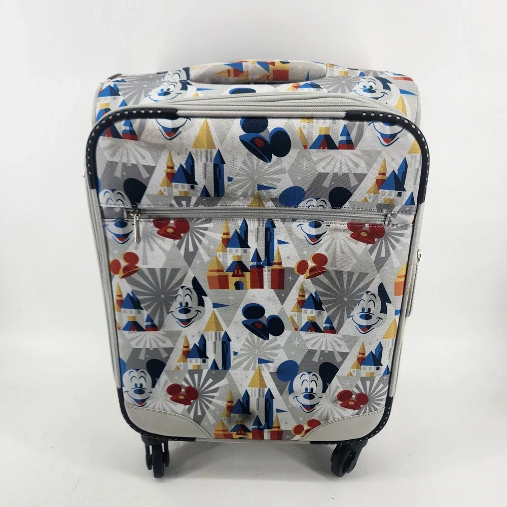 Disney Parks Mickey Mouse Castle Spinner Suitcase Carry On 21 Inch Luggage